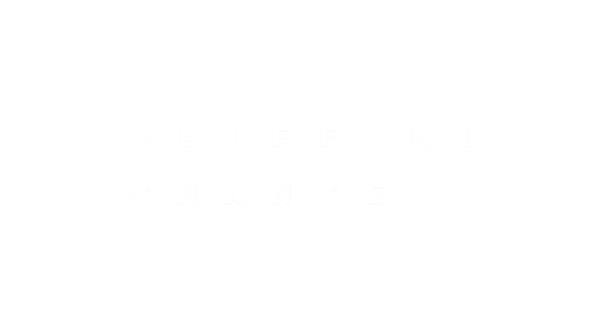 Clifford Chance logotype white Peek Creative Limited